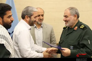 مراسم تکریم و معارفه مسئول بسیج صداوسیمای مرکز همدان برگزار شد