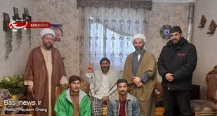 عیادت از جانباز اغتشاشات اخیر کشور، توسط پایگاه مقاومت بسیج انصارالامام