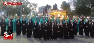 دهه نودی&zwnj;های قم در حمایت از طرح&zwnj; نور فراجا به اجرای سرود پرداختند