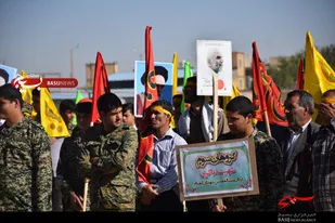 اجتماع پرشور بسیجیان در رزمایش اقتدار عاشورایی فامنین
