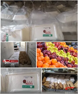 توزیع 300پرس غذای گرم و 80 سبد میوه بین نیازمندان در آدریان خمینی شهر