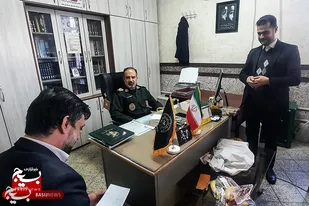 بازدید سردار موحد از دفتر حمایت حقوقی از بسیجیان و ایثارگران قم