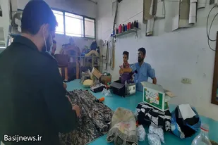 بازدید فرمانده حوزه شهيد صفايي قهاوند از کارگاه اقتصاد مقاومتی