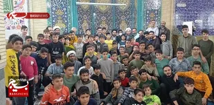 حضور مسئولین شهرستان فلاورجان در جمع دانش&zwnj;آموزان معتکف