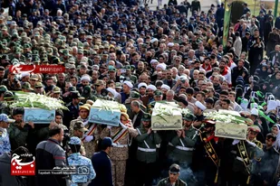 استقبال از پیکر مطهر شهدای گمنام در پایگاه شهید نوژه همدان