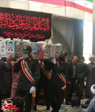 تشییع و بدرقه پیکر مطهر جانباز ۷۰ درصد شهید "بازعلی شمس الدینی" در کرمان