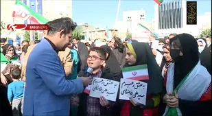 حال و هوای راهپیمایی یوم الله 13 آبان با حضور دانش آموزان دهه هشتادی و دهه نودی درکرج