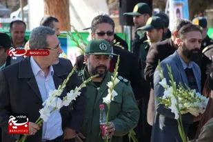 غبارروبی گلزار شهدا در ساوجبلاغ + تصاویر