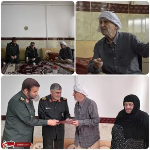 دیدار فرمانده سپاه امیرالمؤمنین(ع) با رزمنده دلاور "فتح میمک" و یادگار هشت سال دفاع مقدس
