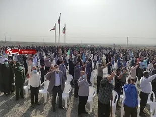 استقبال از پرچم گنبد مطهر امام حسین (ع) درکهنوج