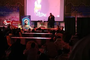 تجدید بیعت رزمندگان لشکر امام حسین (علیه السلام)با شهدای گمنام وشهید امنیت محسن رضایی