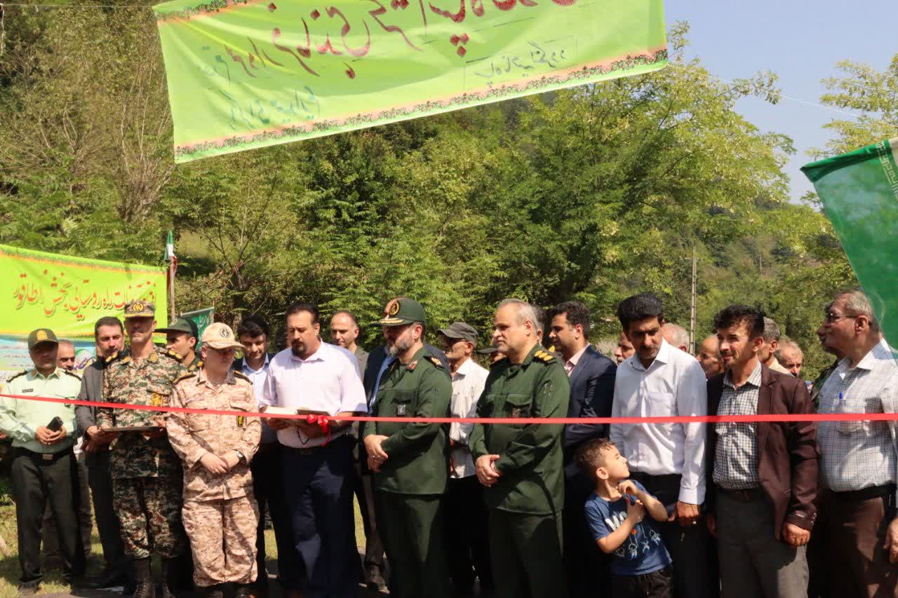 گزارش تصویری از افتتاح پروژه‌های آسفالت راه‌های روستایی لنگرود با همت بسیج سازندگی
