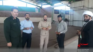 بازدید مسئول حوزه نمایندگی ولی فقیه سپاه ناحیه مقاومت بسیج حضرت امیرالمومنین(ع)از محل موکب ابوالفضل شهر ماهان