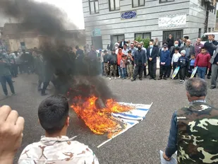 بانگ رهایی فلسطین از دست اشغالگران صهیونیستی در زرندیه طنین انداز شد