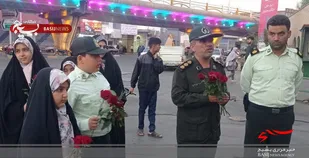 تقدیر فرزندان شهدای مدافع حرم از حافظان امنیت در قم