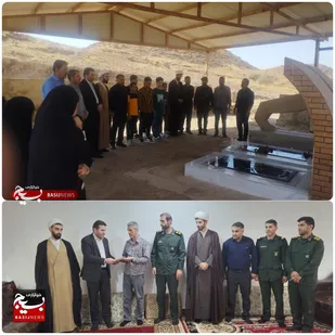 آئین غبار روبی و سرکشی از خانواده شهدای دانش آموز شهرستان اندیکا به مناسبت گرامیداشت هفته دفاع مقدس