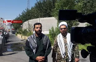 مراسم نمادین کاروان مقاومت در ناحیه مقاومت بسیج میثم تمار