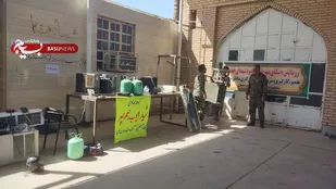 رزمايش خنکای مهربانی به یاد شهدای خدمت در آغاجاری