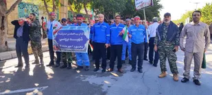 حضور پرشور مدیران و کارکنان پتروشیمی خراسان و سیمان بجنورد در رزمایش جانفدایان
