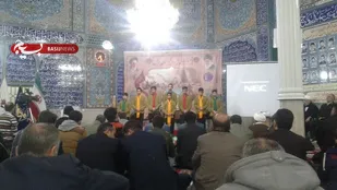 حضور جمعی از بسیجیان و رزمندگان گردان 110امام حسین (علیه السلام) در یادواره شهدا و کنگره سردارن و بیش از ۷۵۰ شهید شهرستان لنجان