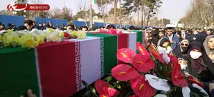تشییع و تدفین پیکر شهید گمنام دوران دفاع مقدس در کرج