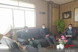 دیدار فرمانده حوزه ۷۱۱ عمار یاسر با مسئول اداره ورزش و جوانان شهرستان نظرآباد