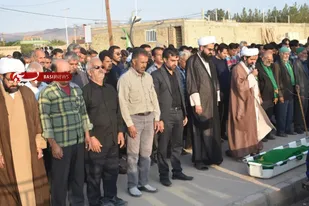 تشییع پیکر پدرشهید ابراهیمی دخت در روستای علی آباد بخش مرکزی بهاباد