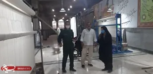 بازدید بسیج سازندگی از کارگاه قالیبافی حوزه نرجس خاتون ناحیه مرکزی یزد