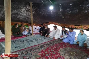 خیمه مقاومت در همت آباد زاهدان برپاست