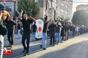 برپایی دسته عزاداری به همت مسجد آیت الله طالقانی همدان