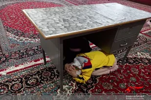 مانور زلزله در روستا لاسجرد برگزار شد
