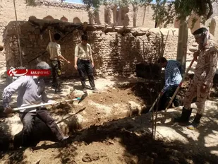 لای روبی از استخر و جوی های کشاورزی در ادامه اردوی جهادی جهادگران فاطمی