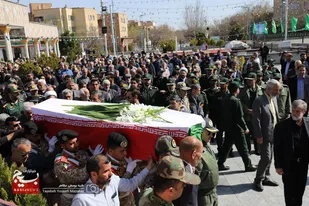 مراسم تشییع پیکر مرحوم امیرسرتیپ محمد جوادی در همدان