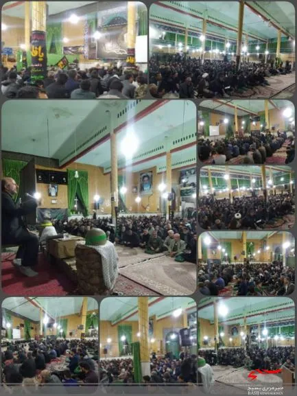 مراسم گرامیداشت سردار سلیمانی در حسینیه محله بازنه در شهر شهباز