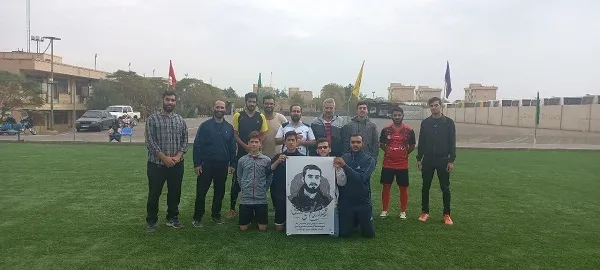 مسابقه فوتبال چمنی در مجموعه مقر گردان با همت تربیت بدنی این گردان