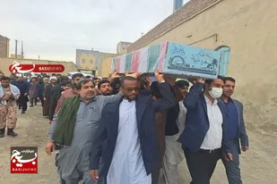 مراسم تشییع شهدای گمنام در شهرستان ایرانشهر