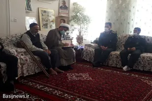 دیدار فرمانده و جمعی از کارکنان سپاه ناحیه همدان با خانواده شهید &laquo;مصیب مجیدی&raquo;+تصاویر