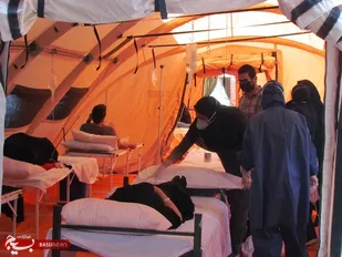 راه اندازی بیمارستان صحرایی در شهرستان فارسان
