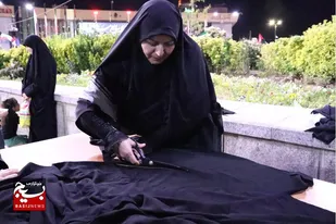 اجرای طرح &laquo;دوخت چادر صلواتی&raquo; توسط گروه جهادی نذر ظهور در همدان+تصاویر