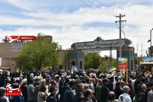 سومین حرم اهل بیت در ایران اسلامی در حمایت از فلسطین اشغالی به خروش درآمد