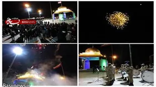 نورافشانی و طنین الله اکبر در بام ایران