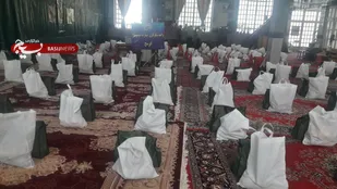 تهیه و توزیع ۱۷۰ بسته معیشتی در روستای ابرسج شاهرود