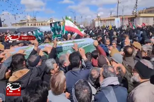 تشییع ۶ شهید حملات صهیونیستی ـ آمریکایی در همدان