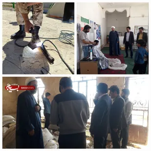 اردوی جهادی بسیجیان شهر سه قلعه در راستای خدمت رسانی به مردم روستای قاسم آباد