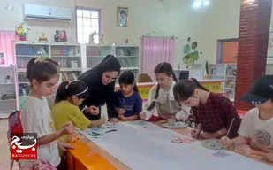 خلق اثر گروهی نقاشی با محور &laquo;جنوب جان ایران&raquo; در کانون پرورش فکری کودکان و نوجوانان مرکز باغملک