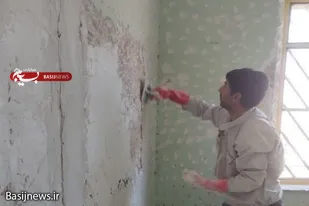 رنگ آمیزی و مرمت مدارس روستاهای گنبد و ارزانفود توسط گروه&zwnj;های جهادی
