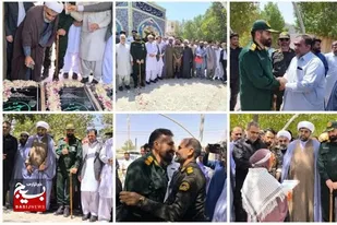 مراسم غبارروبی گلزار شهدای گمنام راسک