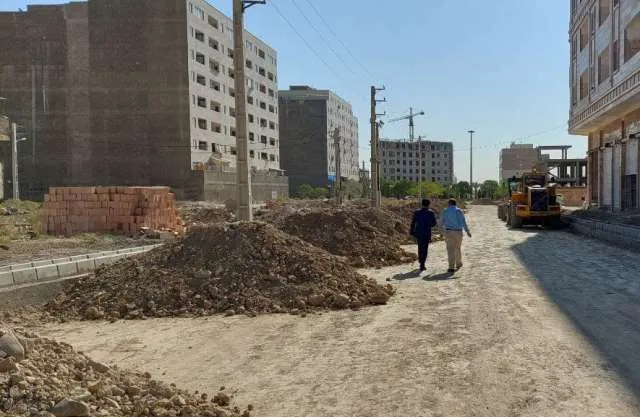 آسفالت معابر اراضی دادگستری کهریزک