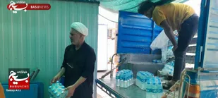 خدمت&zwnj;رسانی خادمان موکب انصار شهدای رغیوه به زائران اربعین در مرز شلمچه