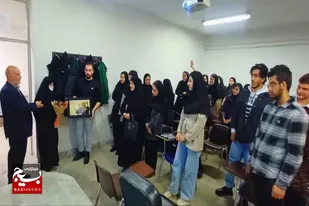 حضور مادر شهید احدی در جمع دانشجویان پرستاری دانشکده علوم پزشکی ملایر